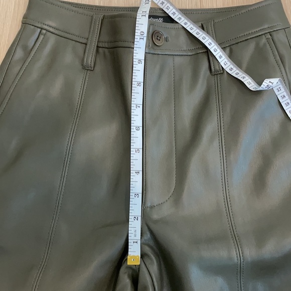 Madewell vegan pants+Green faux leather + cropped - Picture 5 of 10